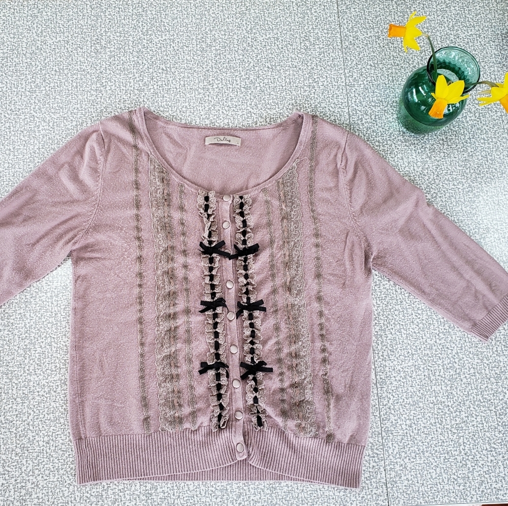 Darling 3/4 Sleeve Button Down Cardigan